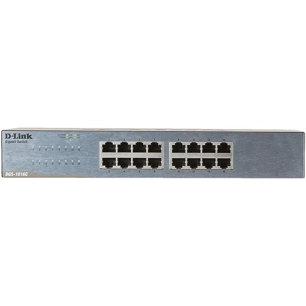 Switch 16p D-Link, Ethernet 10/100/1000 Mbps, Não Gerenciável