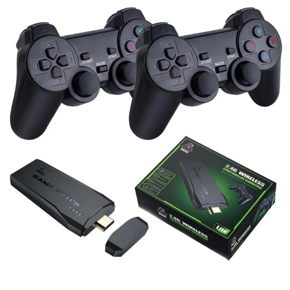 Kit Game Stick 2,4g Wirelles Blulory 10.000 Jogos Com 2 Controles