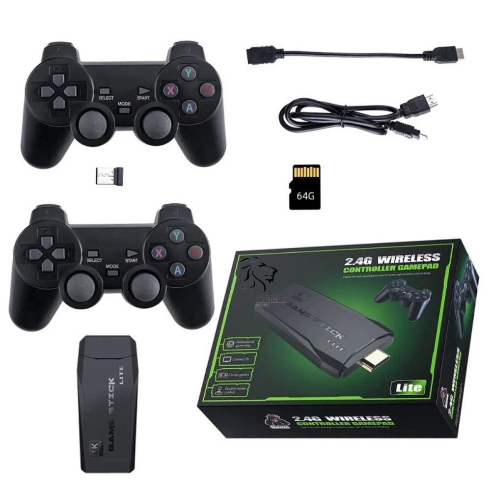 Kit Game Stick 2,4g Wirelles Blulory 10.000 Jogos Com 2 Controles