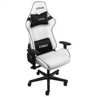 Cadeira Gamer Comet Vinik, Branca, Ergonômica, Reclinável Com Apoio De Braço 2d E Ajuste De Altura