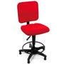 Poltrona Design Office Móveis Secretária Base Caixa Linha Tela Mesh, Vermelho
