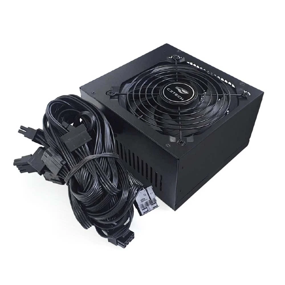 Fonte C3tech Ps-g500, ATX, 500w, 80 Plus White Preto Fonte C3tech Ps-g500, ATX, 500w, 80 Plus White Preto