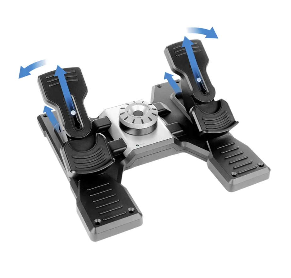 Pedais De Simulador De Voo, Logitech Flight Rudder Pedals, Profissional - 945-000024