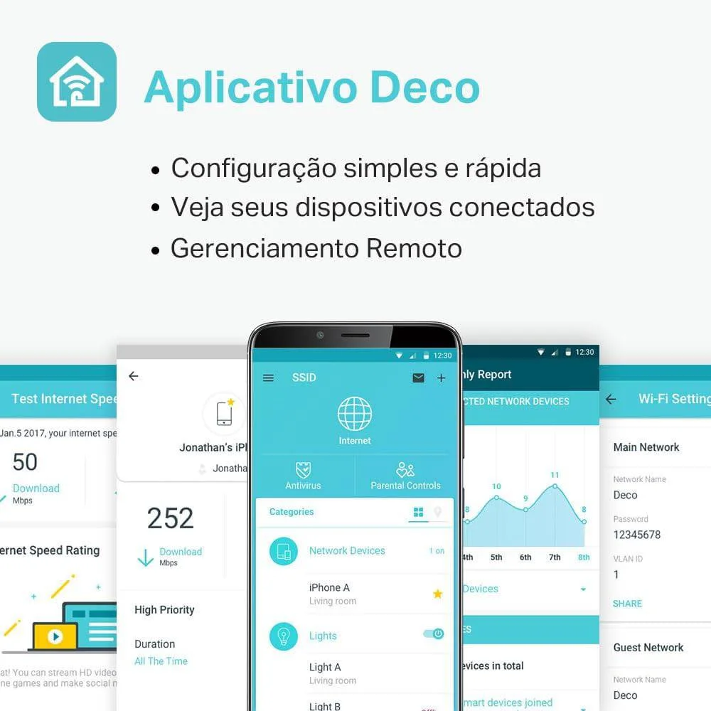 Roteador Tp-link, Deco S7, Wi-fi, Gigabit Ethernet- 3pack