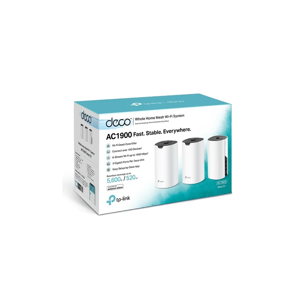 Roteador Tp-link, Deco S7, Wi-fi, Gigabit Ethernet- 3pack