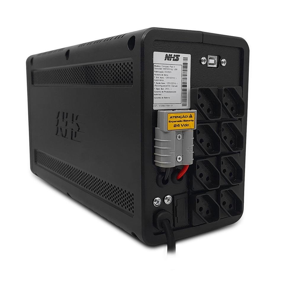 Nobreak 1400va Nhs Compact Plus 4 Senoidal, Entrada Bivolt, S/120v, Bat. 2x 9ah/12v - 91.b0.a01403
