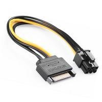 Cabo Adaptador Energia/Alimentação SATA Macho, Para Pci-e Pci Express, 6 Pinos