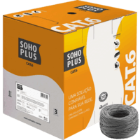 Caixa De Cabo De Rede Cat6 Sohoplus Furukawa 100% Cobre Utp,cinza