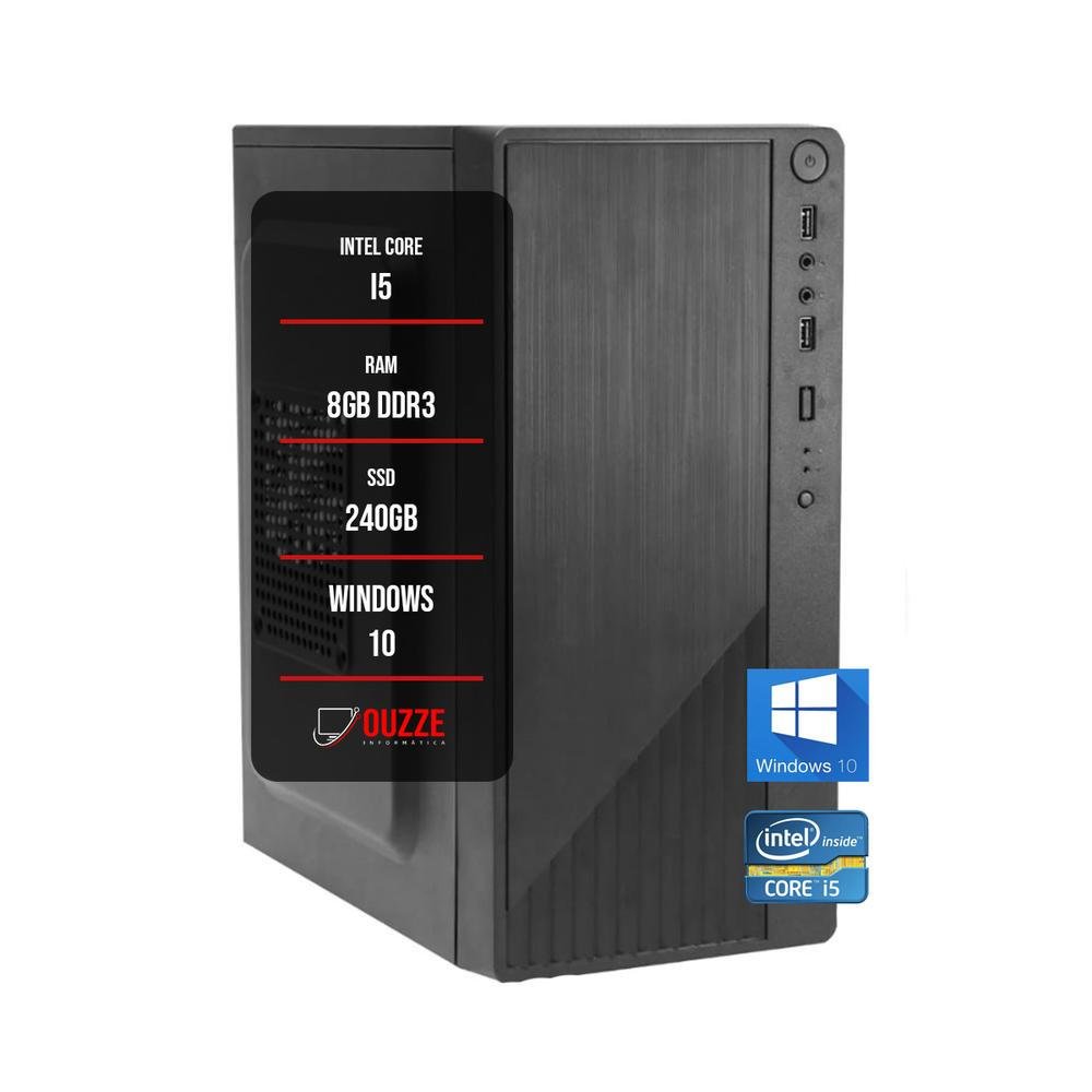PC I5 8GB SSD 240GB Preto REF O14 KaBuM