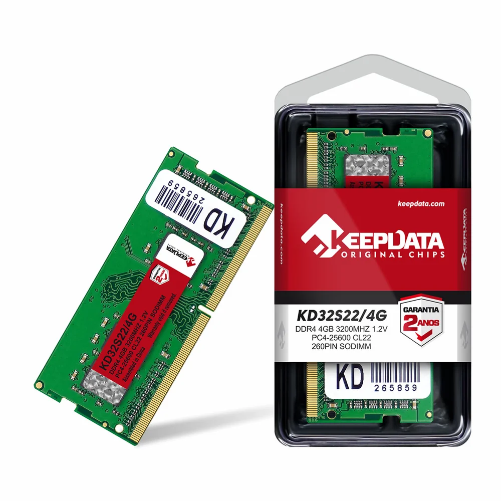 Memoria Para Notebook Keepdata, 4GB, 3200MHz, DDR4 - Kd32s22/4g Memoria Para Notebook Keepdata, 4GB, 3200MHz, DDR4 - Kd32s22/4g