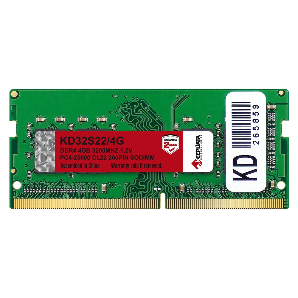 Memoria Para Notebook Keepdata, 4GB, 3200MHz, DDR4 - Kd32s22/4g Memoria Para Notebook Keepdata, 4GB, 3200MHz, DDR4 - Kd32s22/4g