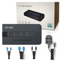 Switch 4 portas KVM 4K Hdmi/Usb 3840X2160 C/ Cabo Mesa MT-KH4 MT-VIKI