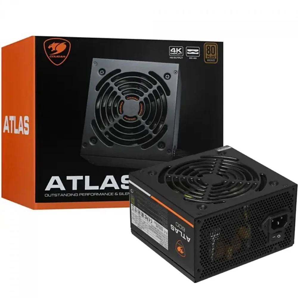 Fonte Cougar Atlas, 650w, 80 Plus Bronze, Pfc Ativo, 31at065001p01 Fonte Cougar Atlas, 650w, 80 Plus Bronze, Pfc Ativo, 31at065001p01