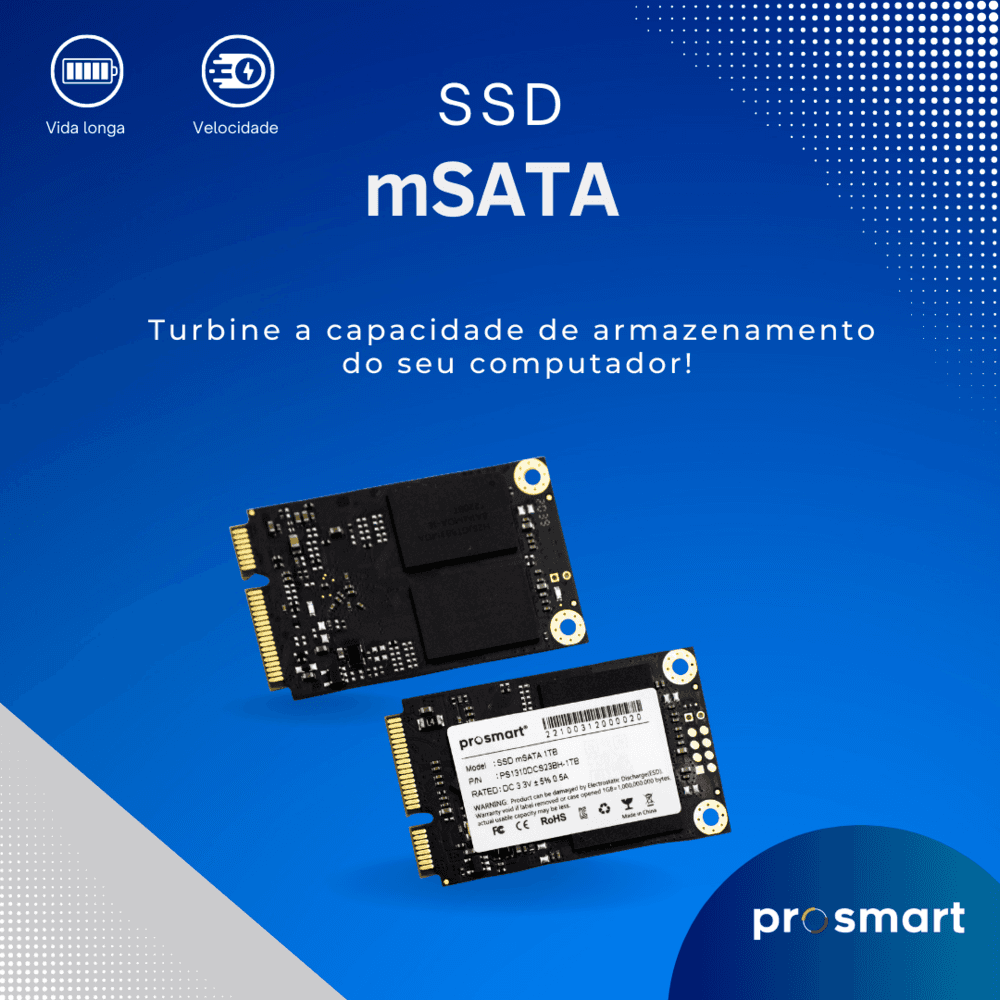 SSD 1TB Prosmart mSATA 25 KaBuM