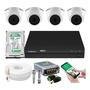 Kit 4 Camera De Seguranca, Intelbras Dome Vhl 1120d, Dvr 4 Canais Multi HD