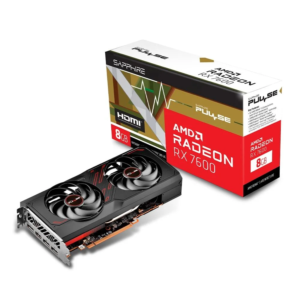 【保証あり】AMD Radeon RX 7600 8GB GDDR6 Placa De Vídeo Sapphire Multi RX 7600 KaBuM