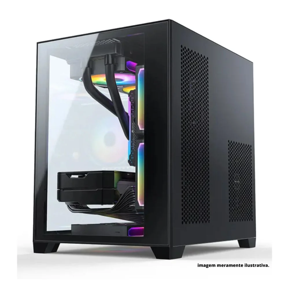 Gabinete Gamer Bpc-345b, Lateral E Frontal Em Vidro, USB 3.0, 4 Coolers Inclusos, Preto Gabinete Gamer Bpc-345b, Lateral E Frontal Em Vidro, USB 3.0, 4 Coolers Inclusos, Preto