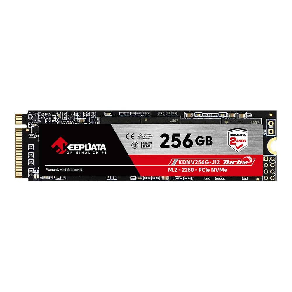 SSD 256GB Keepdata, M.2 2280, Pcie Gen3x4 Nvme, Leitura 2400mb/s, Gravação 1700mb/s - KDNV256G-J12