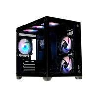 Gabinete Liketec Cube Kirra Black RGB, Mini Tower, M-ATX, Vidro Temperado, 4x Fan 240m, Preto