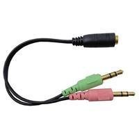Cabo Adaptador P3 Fêmea Para 2 P2 Macho, 3,5mm, Fone E Microfone Para Headset