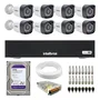Kit 8 Câmeras Segurança Intelbras, FULL HD + DVR Intelbras, 8 Canais + HD 500GB