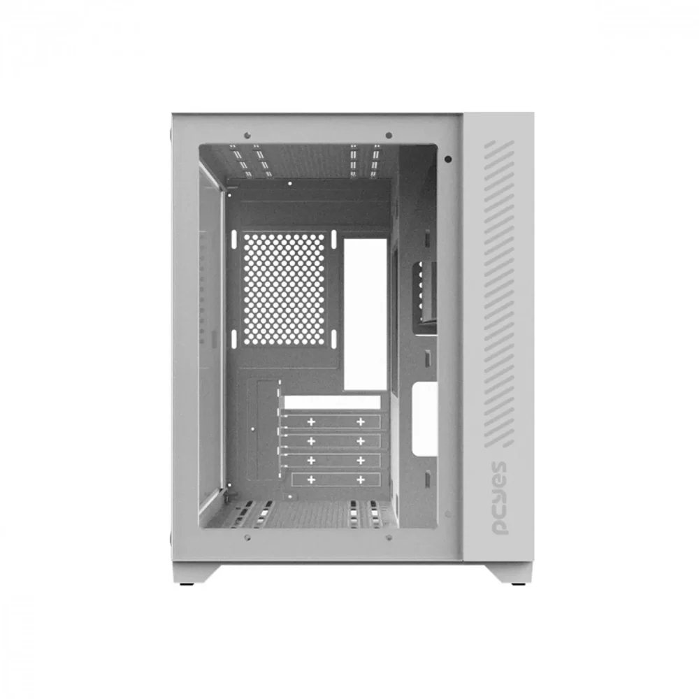 Gabinete Gamer Pcyes Forcefield Ghost,Mid Tower, Frontal E Lateral Em Vidro, Sem Fan, Sem Fonte, Branco - Gffwgp Gabinete Gamer Pcyes Forcefield Ghost,Mid Tower, Frontal E Lateral Em Vidro, Sem Fan, Sem Fonte, Branco - Gffwgp