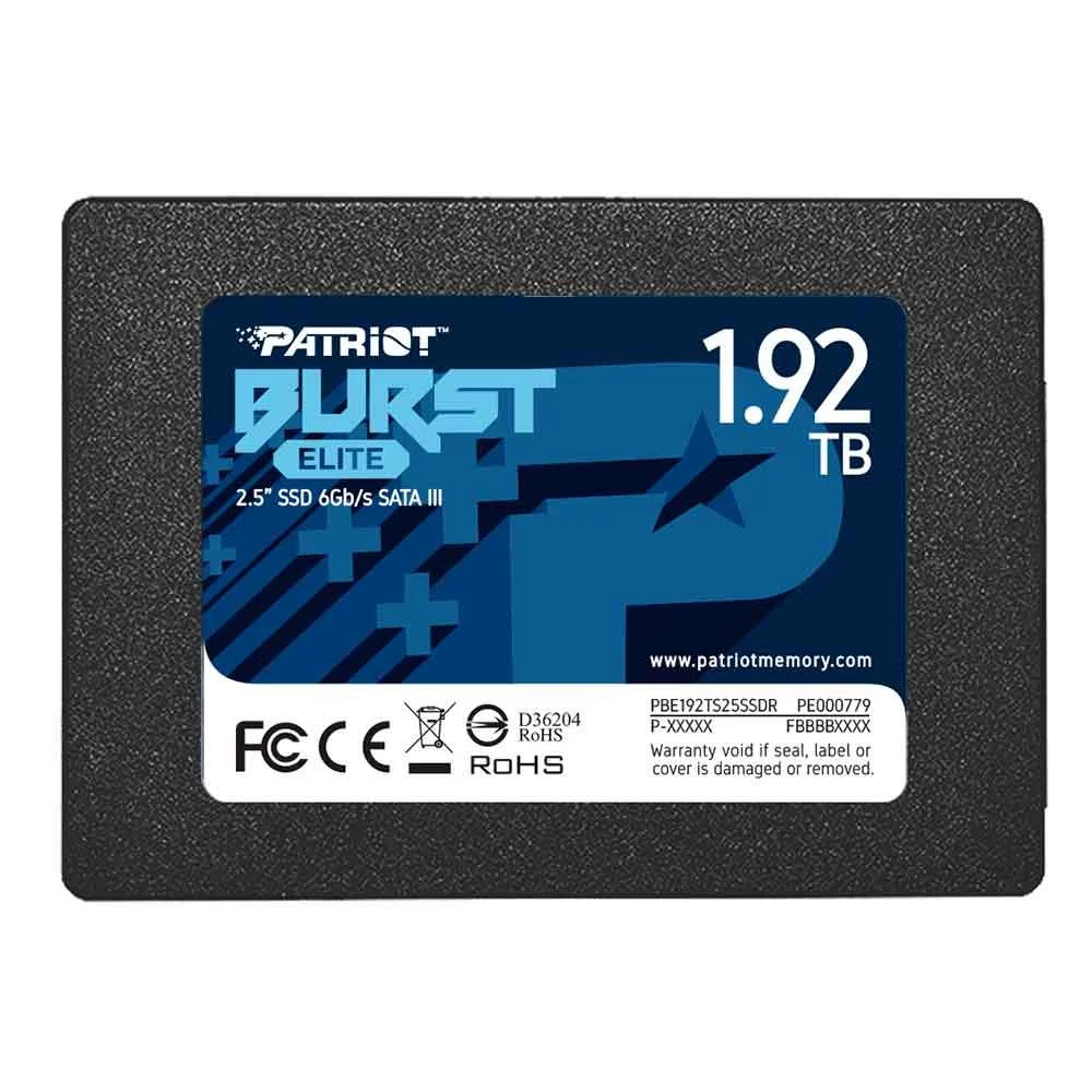 SSD Patriot Burst Elite 1,92TB, SATA 3, 2.5", Leitura 450MB/s E Gravação 320MB/s - Pbe192ts25ssdr SSD Patriot Burst Elite 1,92TB, SATA 3, 2.5", Leitura 450MB/s E Gravação 320MB/s - Pbe192ts25ssdr