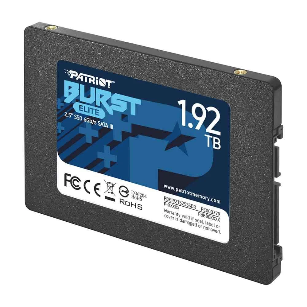 SSD Patriot Burst Elite 1,92TB, SATA 3, 2.5", Leitura 450MB/s E Gravação 320MB/s - Pbe192ts25ssdr SSD Patriot Burst Elite 1,92TB, SATA 3, 2.5", Leitura 450MB/s E Gravação 320MB/s - Pbe192ts25ssdr