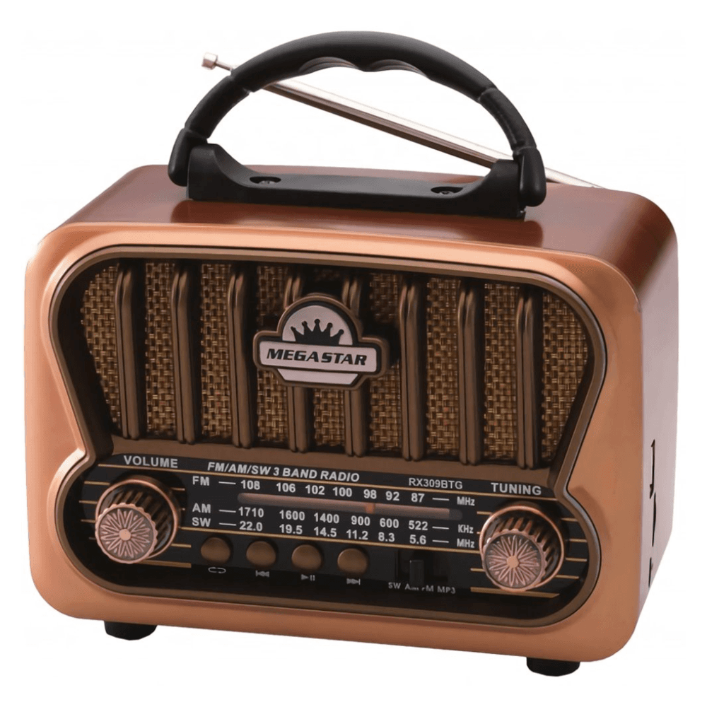 Rádio Portátil Mega Star Rx309btg Amfm KaBuM