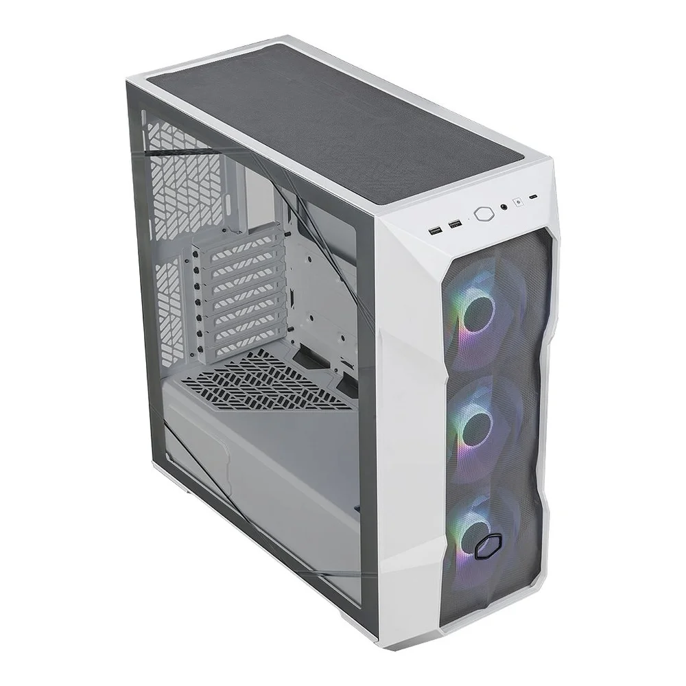 Gabinete Gamer Cooler Master Masterbox Td500 Mesh V2 White, Mid Tower, Vidro, Sem Fonte, 3x Fans, ARGB, Td500v2-wgnn-s00 Gabinete Gamer Cooler Master Masterbox Td500 Mesh V2 White, Mid Tower, Vidro, Sem Fonte, 3x Fans, ARGB, Td500v2-wgnn-s00
