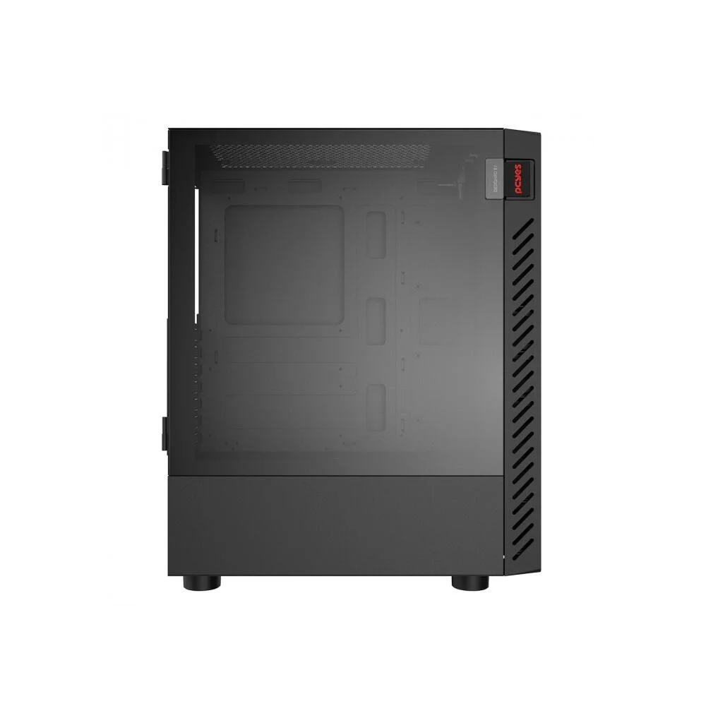 Gabinete Gamer Pcyes Bolter Black Vulcan, Lateral Em Vidro - Gbbvpbr