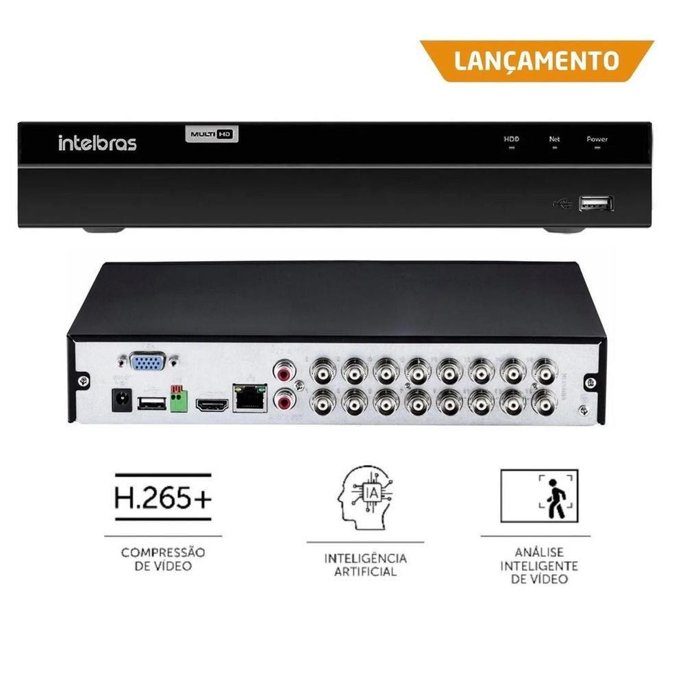 Kit 10 Câmeras Intelbras, Vhd 1220 B, FULL Color, Bullet, Full HD, 1080p Multi Hd Ir 20m + Dvr Mhdx 1216 Kit 10 Câmeras Intelbras, Vhd 1220 B, FULL Color, Bullet, Full HD, 1080p Multi Hd Ir 20m + Dvr Mhdx 1216