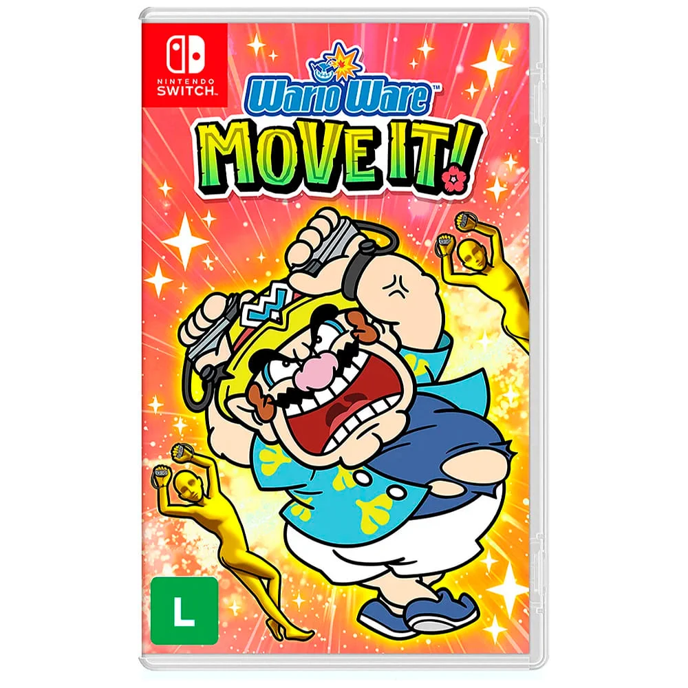 Jogo Warioware Move It Nintendo Switch, Diversão com Controles Joy-Con e Modo Party para até 4 Jogadores