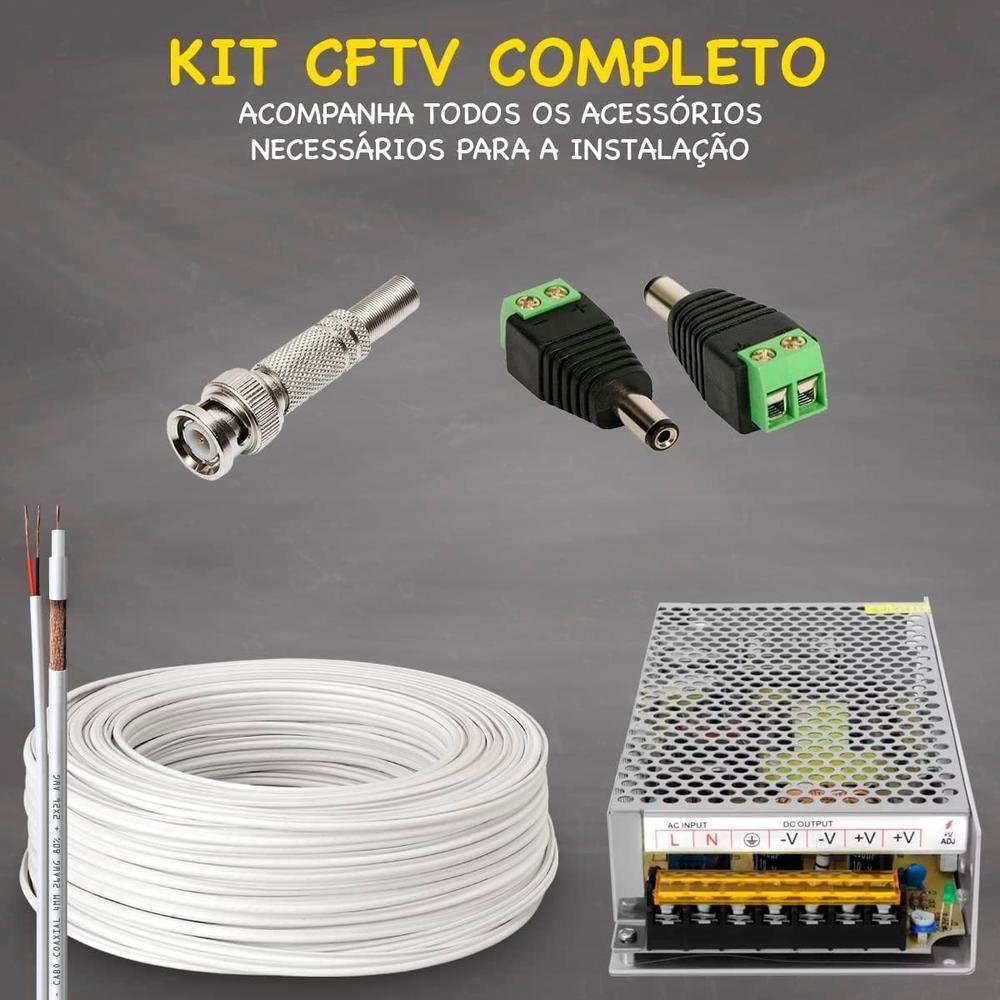 Kit Intelbras Cftv, 8 Cameras VHL 1220B, FULL HD + DVR 1008-c, HD 2TB