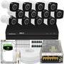 Kit Intelbras, 12 Câmeras HD, 1MP + DVBR 1016c, 16 Canais, HD 2TB