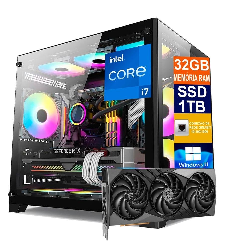PC Gamer Intel I7 14700kf 32GB Memória RAM KaBuM