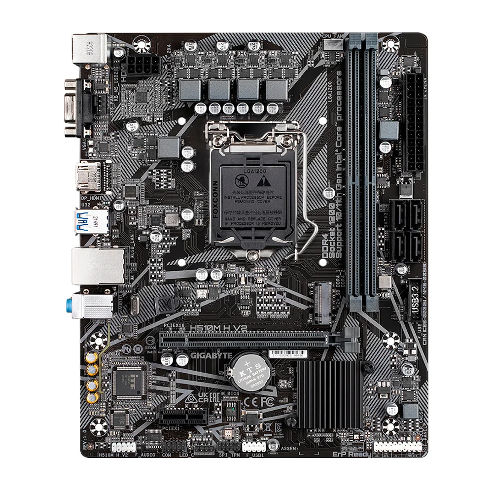 Placa Mãe Gigabyte, Para Intel H510m H, V2, LGA 1200 Ultra Durable, 2x, DDR4, Matx Placa Mãe Gigabyte, Para Intel H510m H, V2, LGA 1200 Ultra Durable, 2x, DDR4, Matx