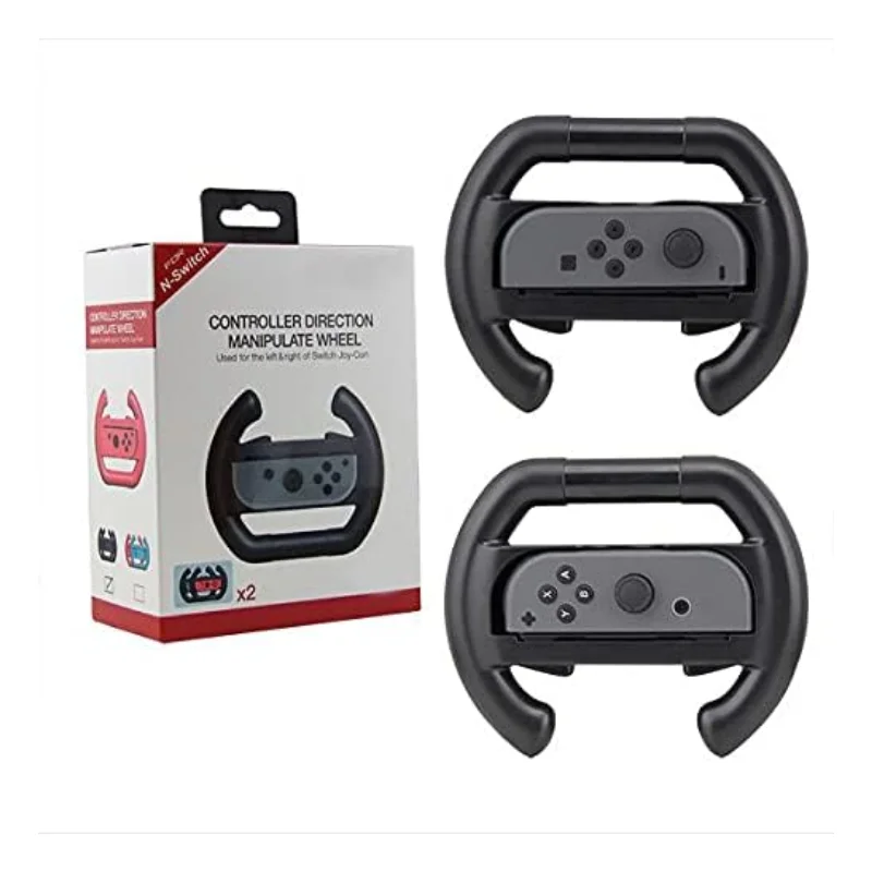 2 Volantes Nintendo Switch, Controle Joy-con Grip, Preto - Dobe 2 Volantes Nintendo Switch, Controle Joy-con Grip, Preto - Dobe