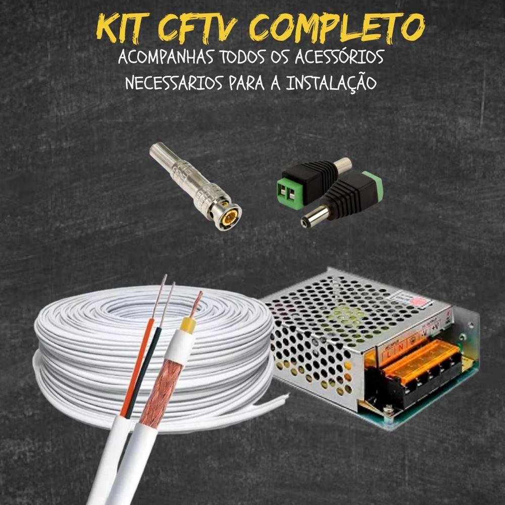Kit 8 Câmeras Segurança  Intelbras 1008c, Color Dvr, HD 500GB