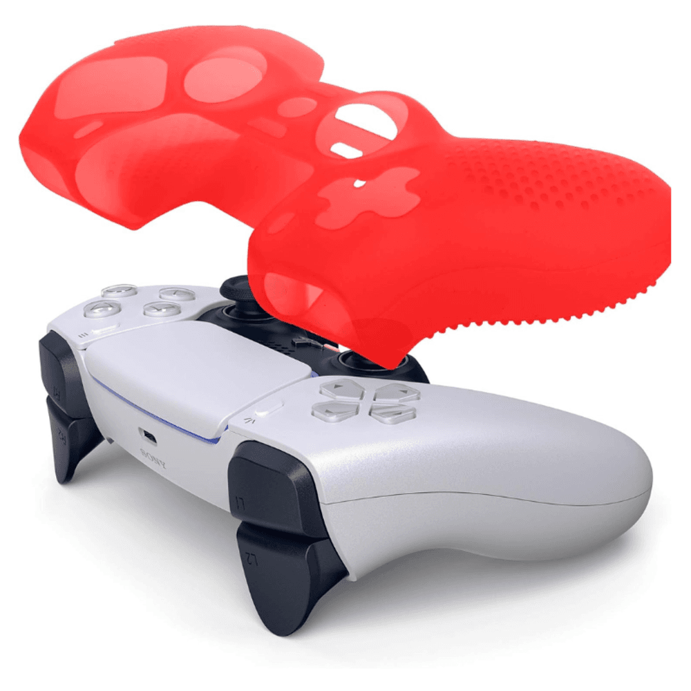 Capa Silicone Anti Derrapante Radalishop, Para Controle Sony Playstation 5, Vermelha