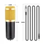 Kit Leboss, Microfone, Condensador Profissional Estúdio - BM-800