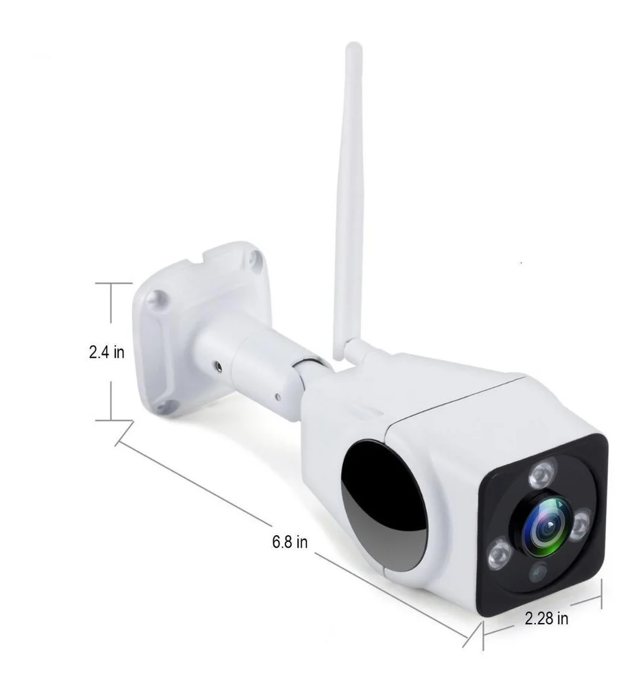 Câmera Ip 360 Externa Wifi Prova D'água Acesso Remoto Onvifp