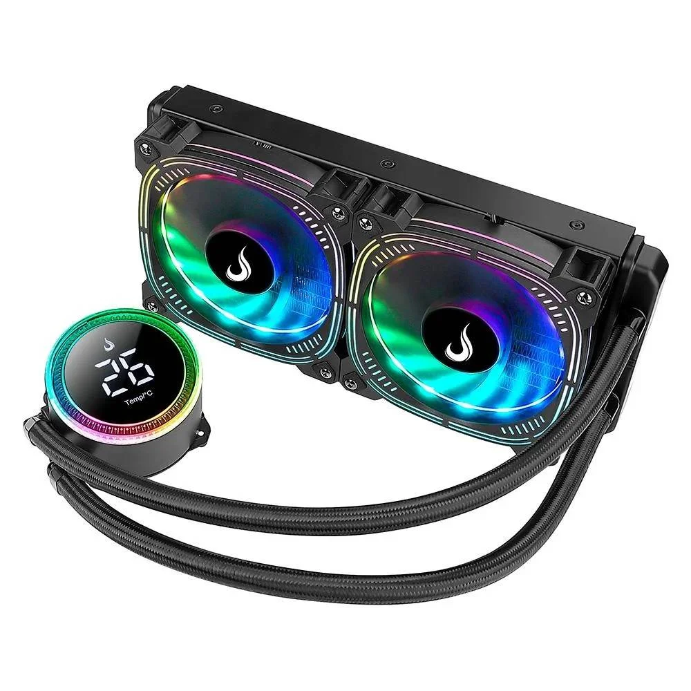Water Cooler Rise Mode Aura Ice Black 240mm 1800 RPM ARGB - RM-WAIB-05-ARGB Water Cooler Rise Mode Aura Ice Black 240mm 1800 RPM ARGB - RM-WAIB-05-ARGB