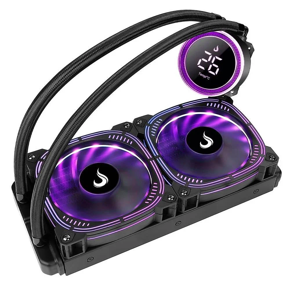 Water Cooler Rise Mode Aura Ice Black 240mm 1800 RPM ARGB - RM-WAIB-05-ARGB Water Cooler Rise Mode Aura Ice Black 240mm 1800 RPM ARGB - RM-WAIB-05-ARGB