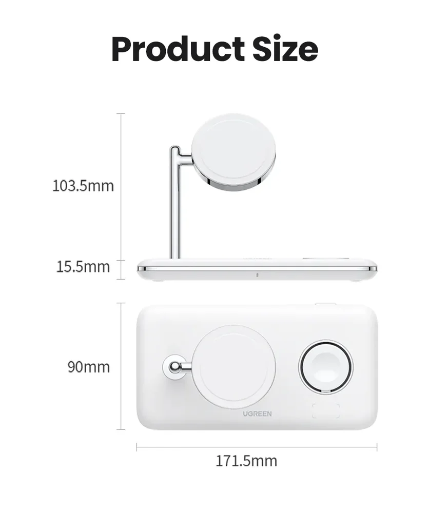 Carregador Ugreen Magsafe Pad Estação De Carregamento Para Iphone Carregador.