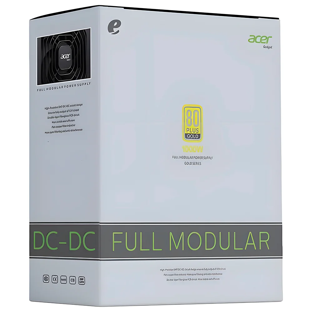 Fonte De Alimentação Acer Atx 1000w Ac1000 80+gold