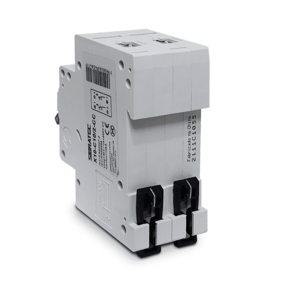 Disjuntor Mini Din Fotovoltaico 800vcc | BiPolegadasar X10 10a | Ruptura 10ka