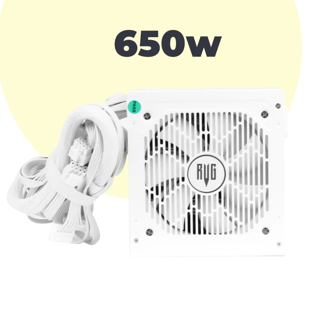 Fonte Atx Alimentação 650w RGB Silencioso 80 Plus Bronze Pfc Fonte Atx Alimentação 650w RGB Silencioso 80 Plus Bronze Pfc