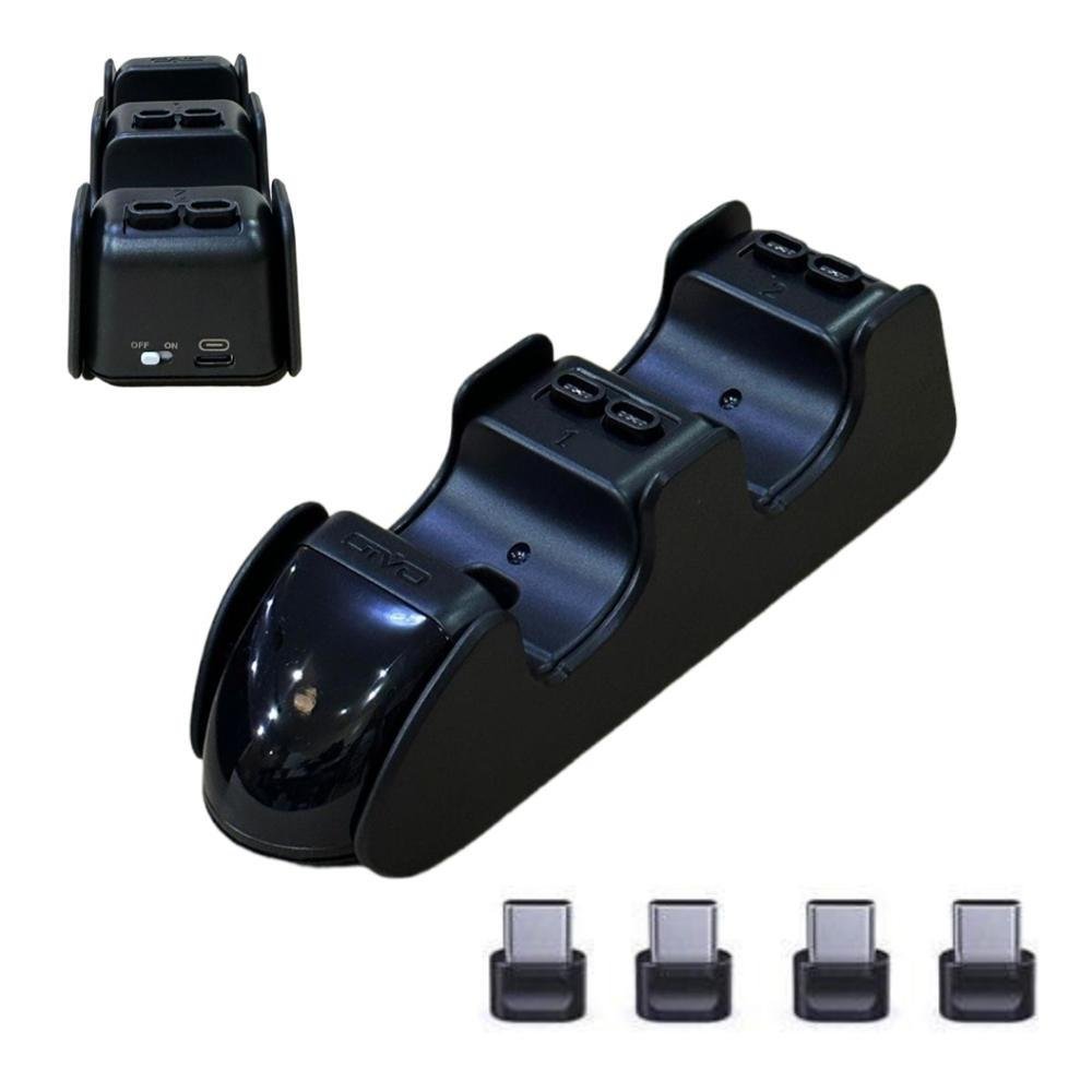 Carregador Controle Ps5 Base Duplo Charge Para Playstation 5 Preto Carregador Controle Ps5 Base Duplo Charge Para Playstation 5 Preto