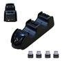 Carregador Controle Ps5 Base Duplo Charge Para Playstation 5 Preto
